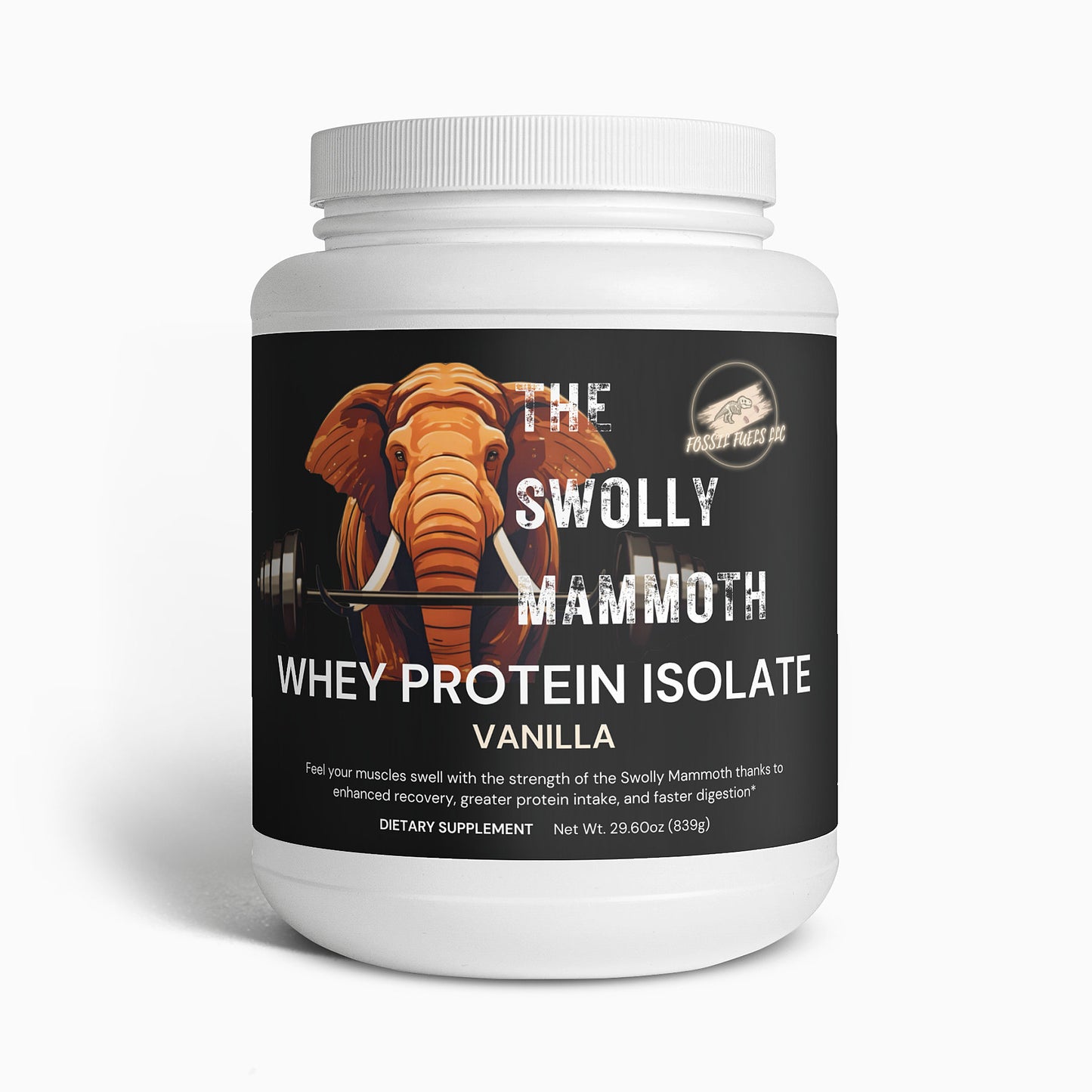 The Swolly Mammoth 100% Whey Protein Isolate (Vanilla)