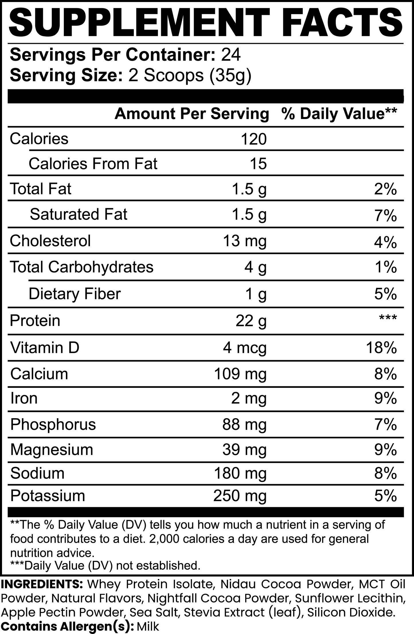 The Swolly Mammoth 100% Whey Protein Isolate (Chocolate)