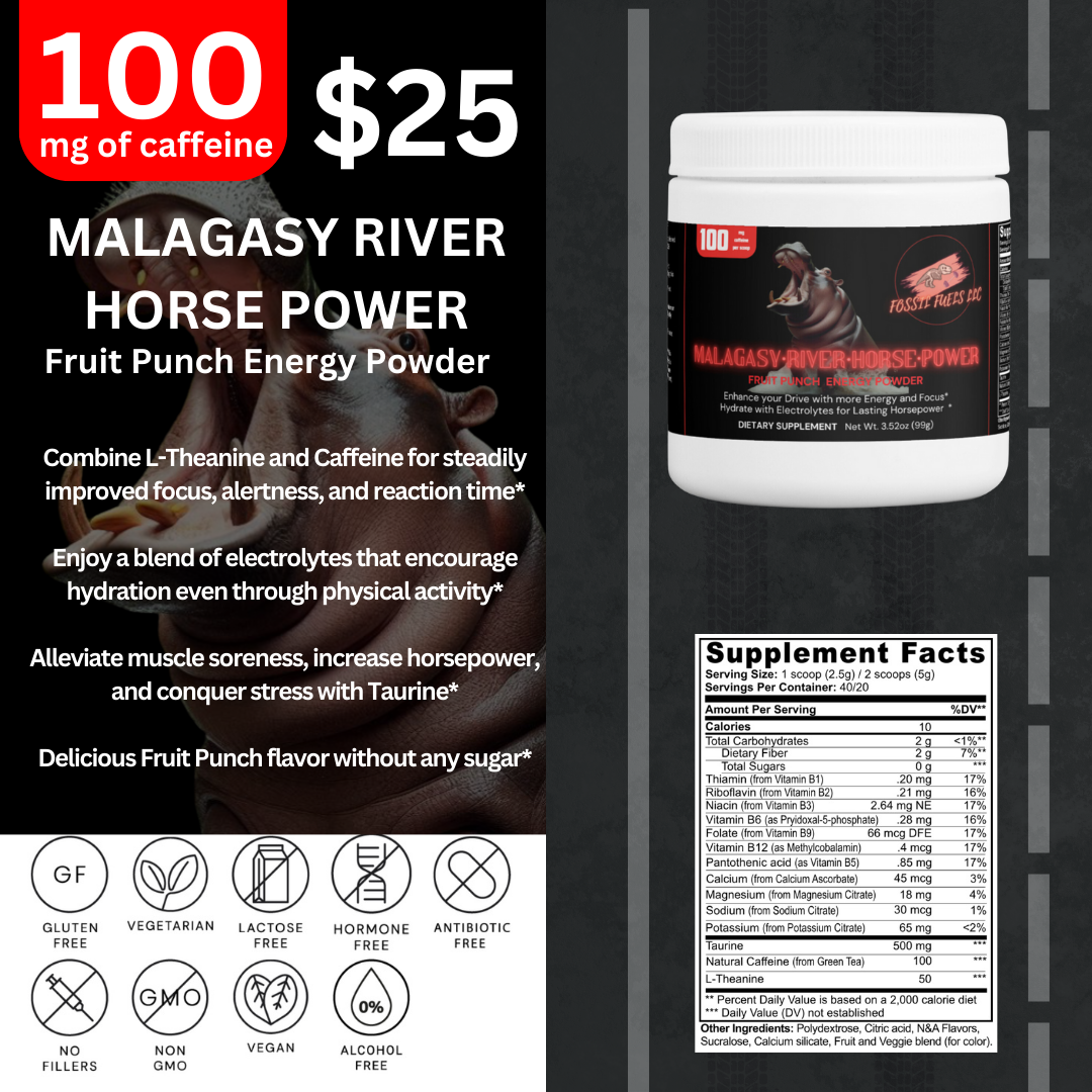 Malagasy River Horse Power Fruit Punch Energy Powder